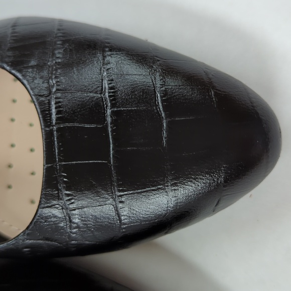 Easy Spirit Evolve Robin Crocodile Print Chunky Block Pump 10M Black - Picture 7 of 16